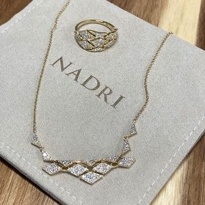 SET - Nadri Luminous CZ Necklace and Ring set